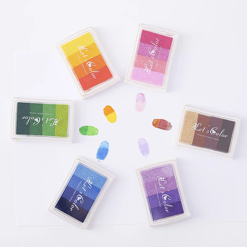 Self Inking Stamp - Almohadilla de tinta de 4 colores