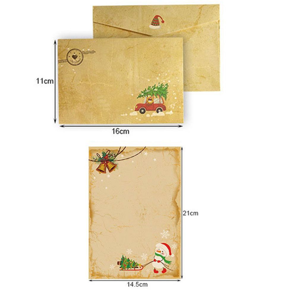 Juego de 6 sobres navideños de - Letter Envelope Kraft reseña y precio