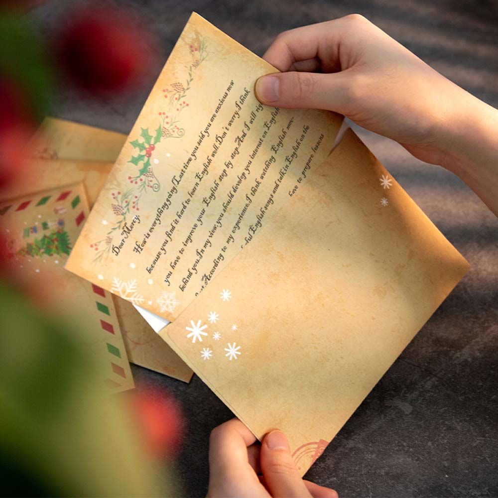 Juego de 6 sobres navideños de - Letter Envelope Kraft reseña y precio