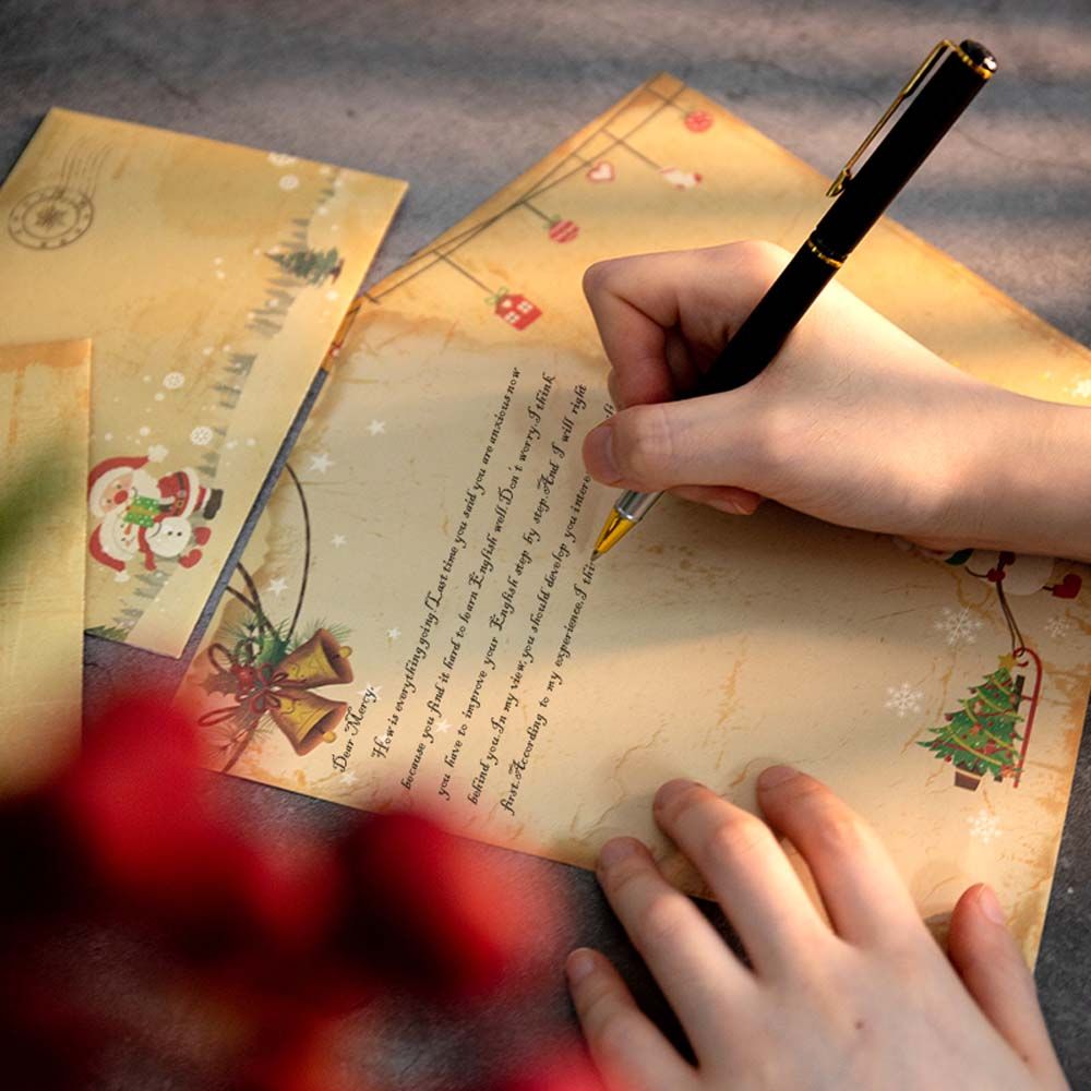 Juego de 6 sobres navideños de - Letter Envelope Kraft reseña y precio