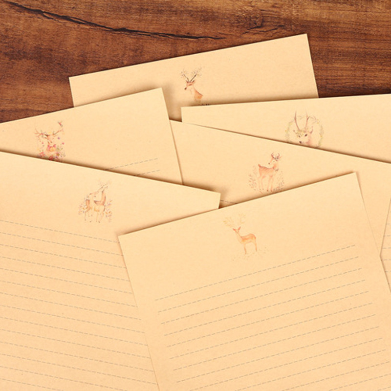 10 sobres, 10 hojas de membret - Letter Envelope Kraft reseña y precio