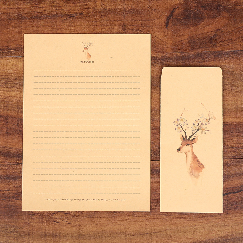 10 sobres, 10 hojas de membret - Letter Envelope Kraft reseña y precio